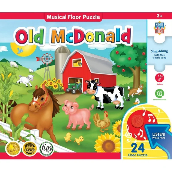 MasterPieces 24 Piece Sing-A-Long Sound Jigsaw Puzzle - Old McDonald | Walmart (US)