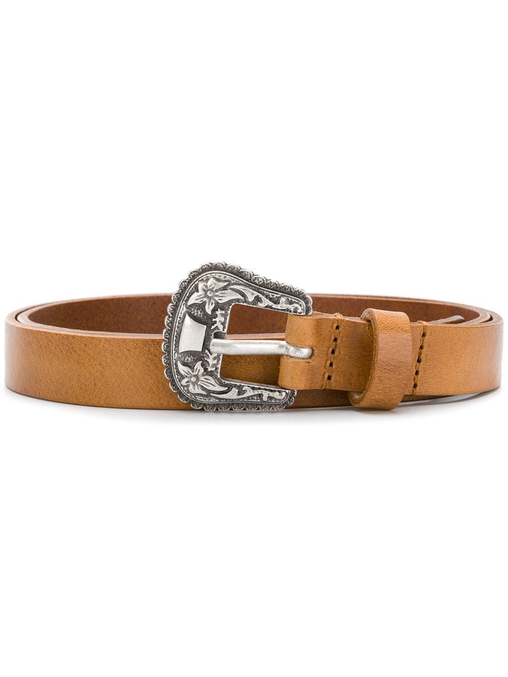 Diesel engraved buckle belt - Brown | FarFetch US