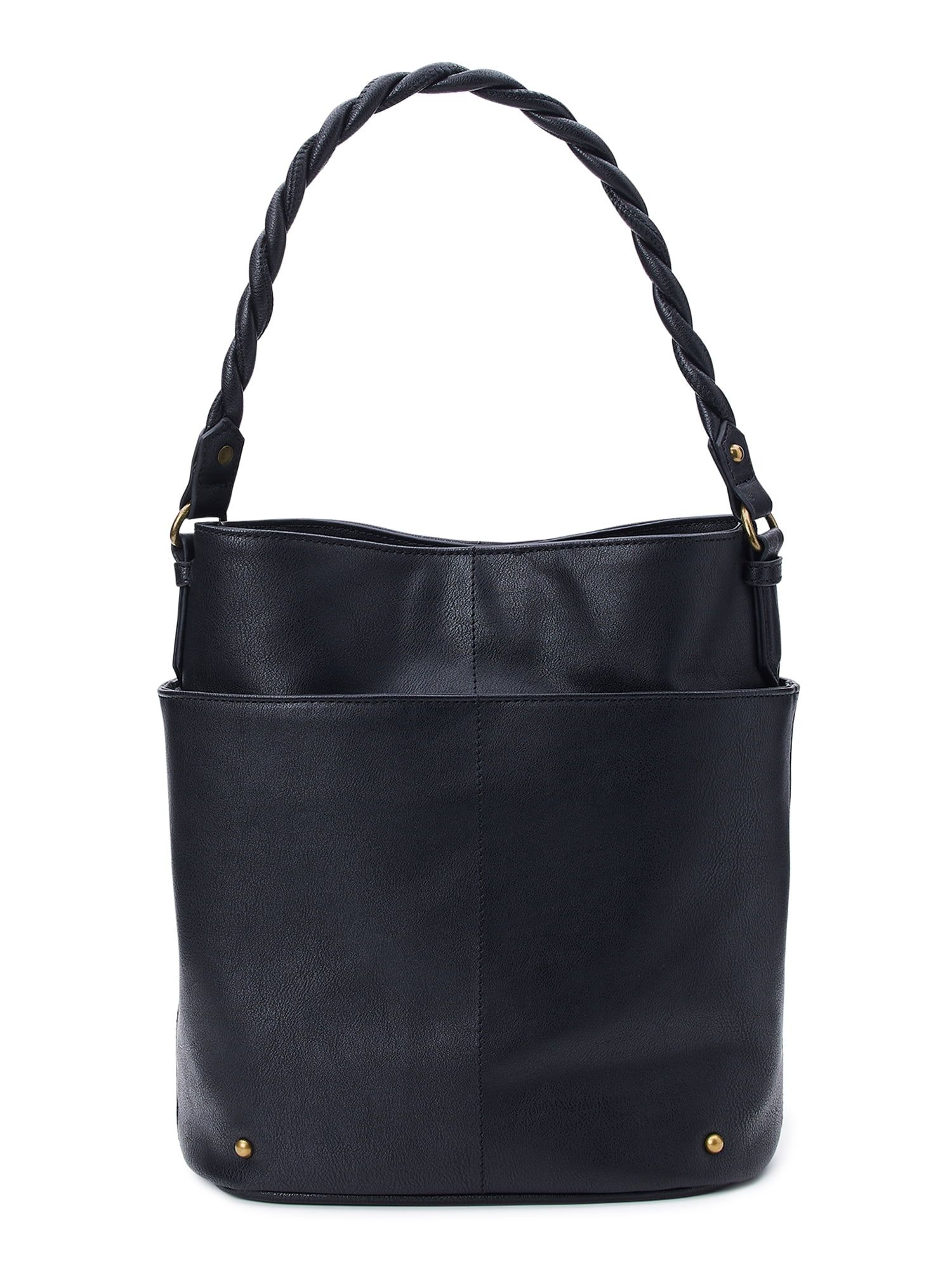 Time and Tru Women's Adam Bucket Handbag, Black | Walmart (US)