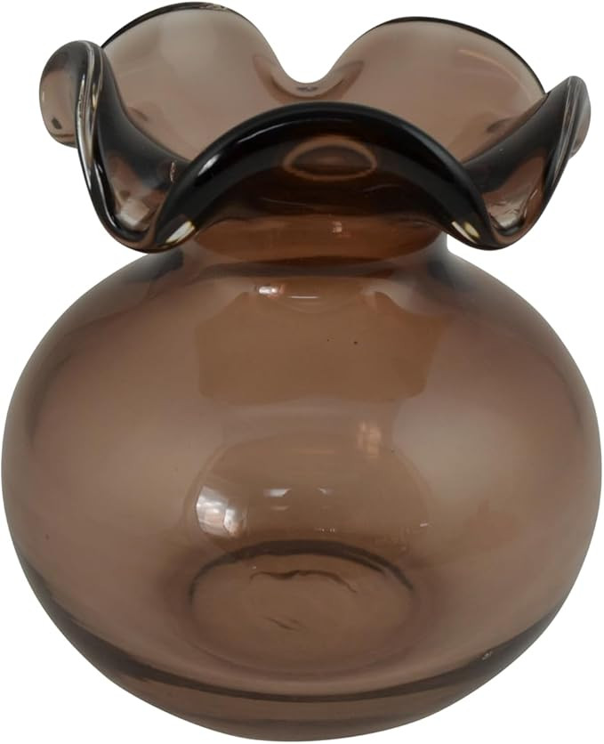 5" Amber Glass Vase | Amazon (US)