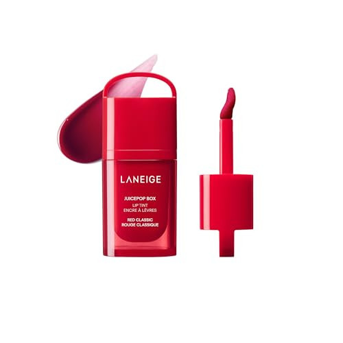 LANEIGE JuicePop Box Lip Tint: 12‑HR Hydrating Lightweight Stain with Buildable Juicy Color & Nourishing Shine, a K‑Beauty Lip Essential for Long‑Lasting Comfort, Red Classic | Amazon (US)