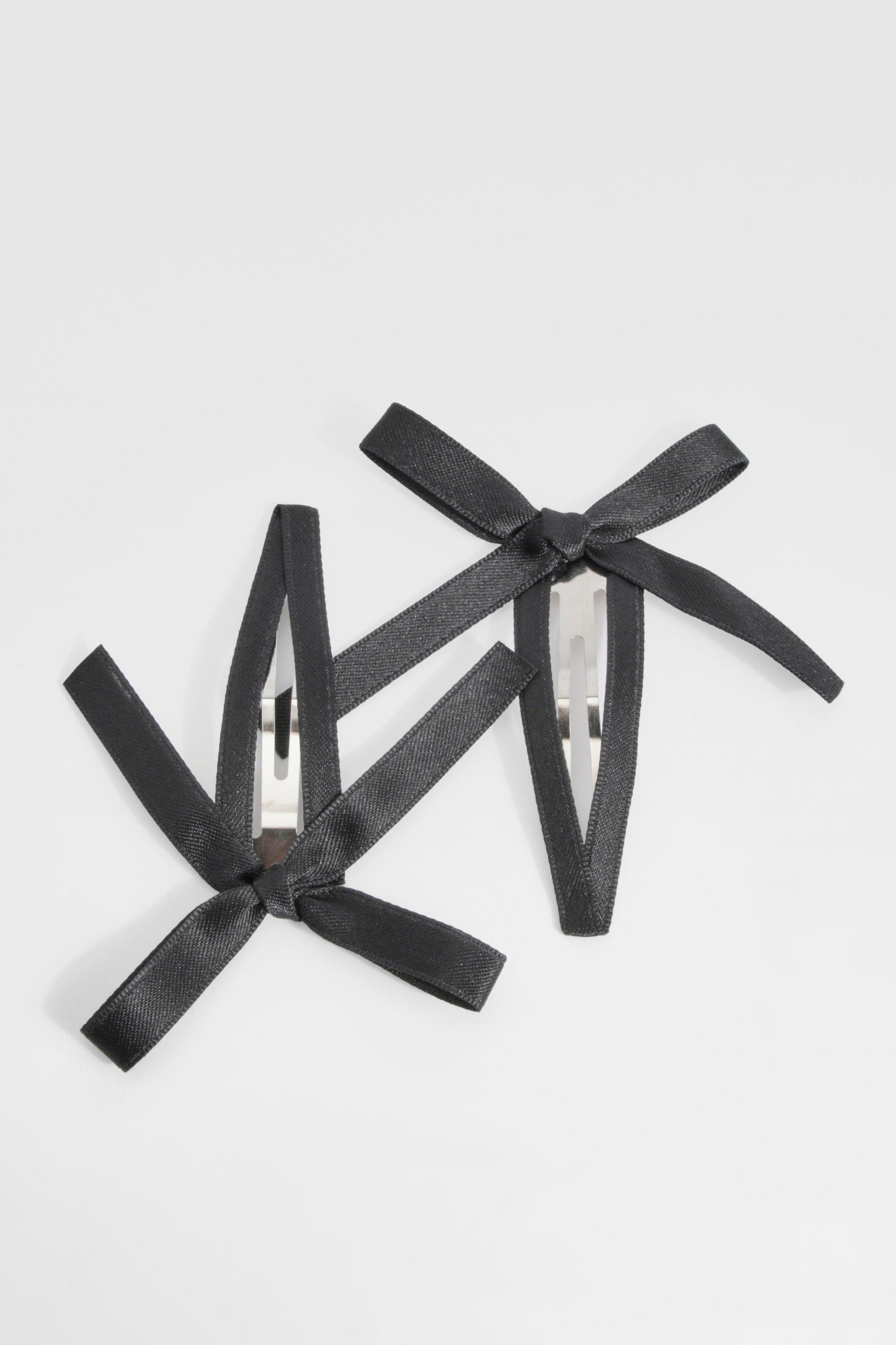Bow Two Pack Clips | Boohoo.com (UK & IE)