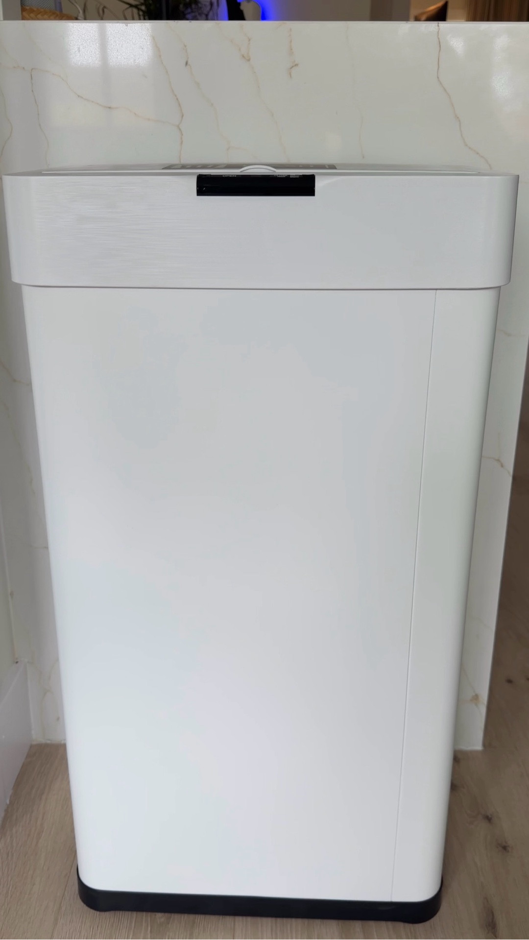 The  kitchen upgrade I didn’t know I needed. An automatic trashcan that isn’t stainless steel. #LTKfindsunder100 #LTKstyletip #amazonfind #mothersday