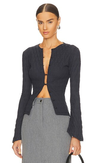 Alienor Top in Anthracite Grey | Revolve Clothing (Global)