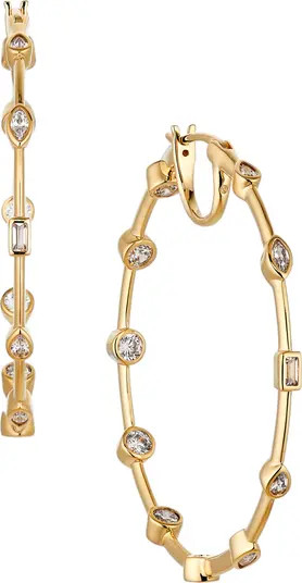 Nadri Daylight Cubic Zirconia Hoop Earrings | Nordstrom | Nordstrom