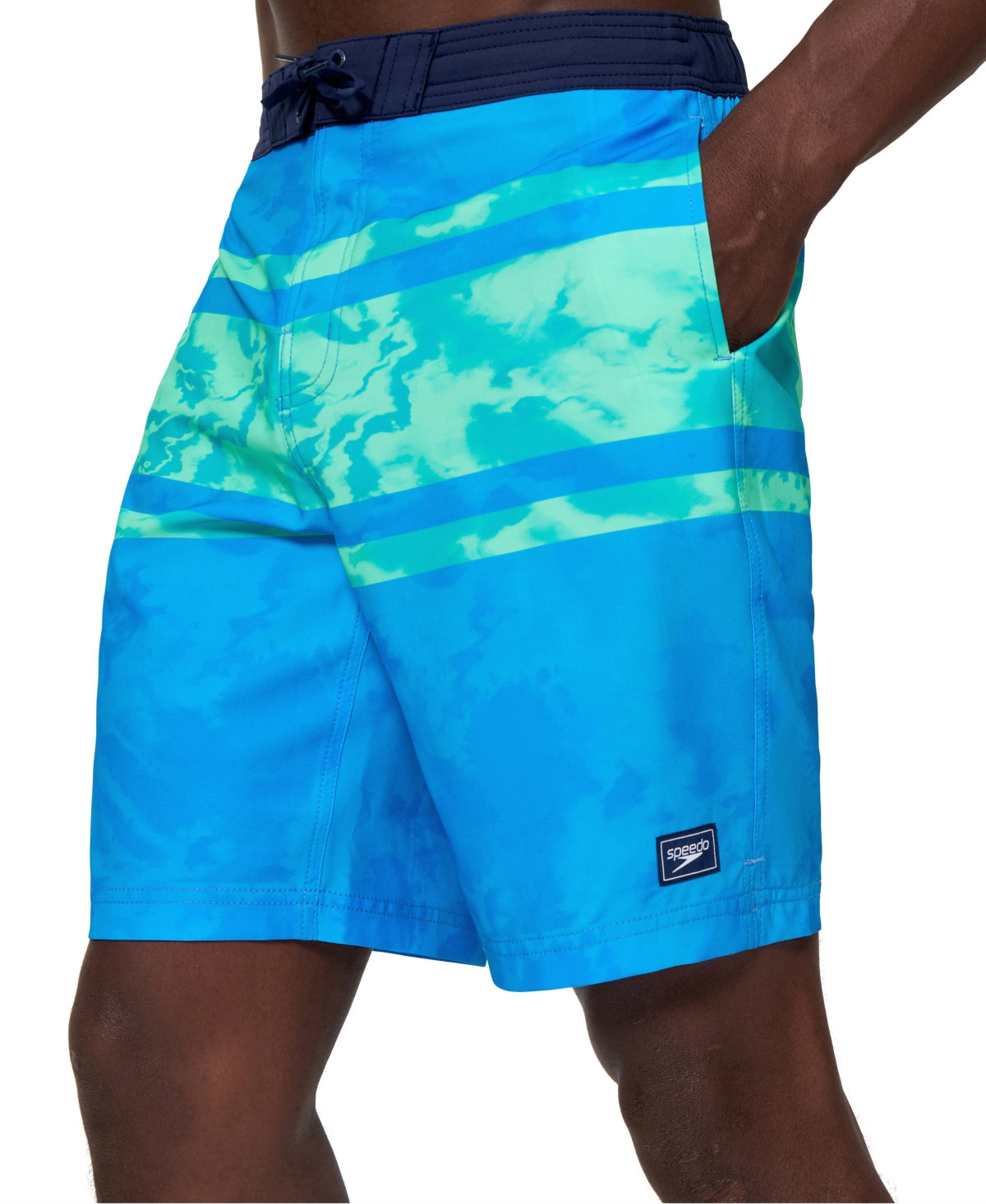 Speedo Men's Bondi Basin Comfort Stretch Sun Protection Boardshorts - Blue | Macy's