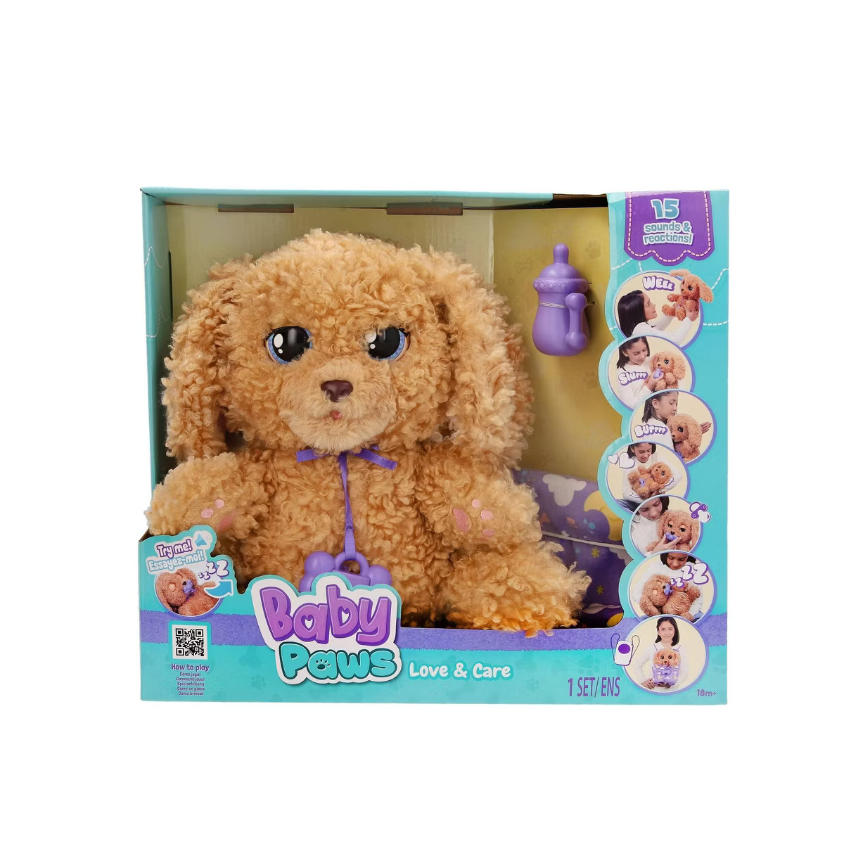 Baby Paws Love & Care Labradoodle Soft Interactive Plush Puppy with 15 Sounds and Reactions | Target