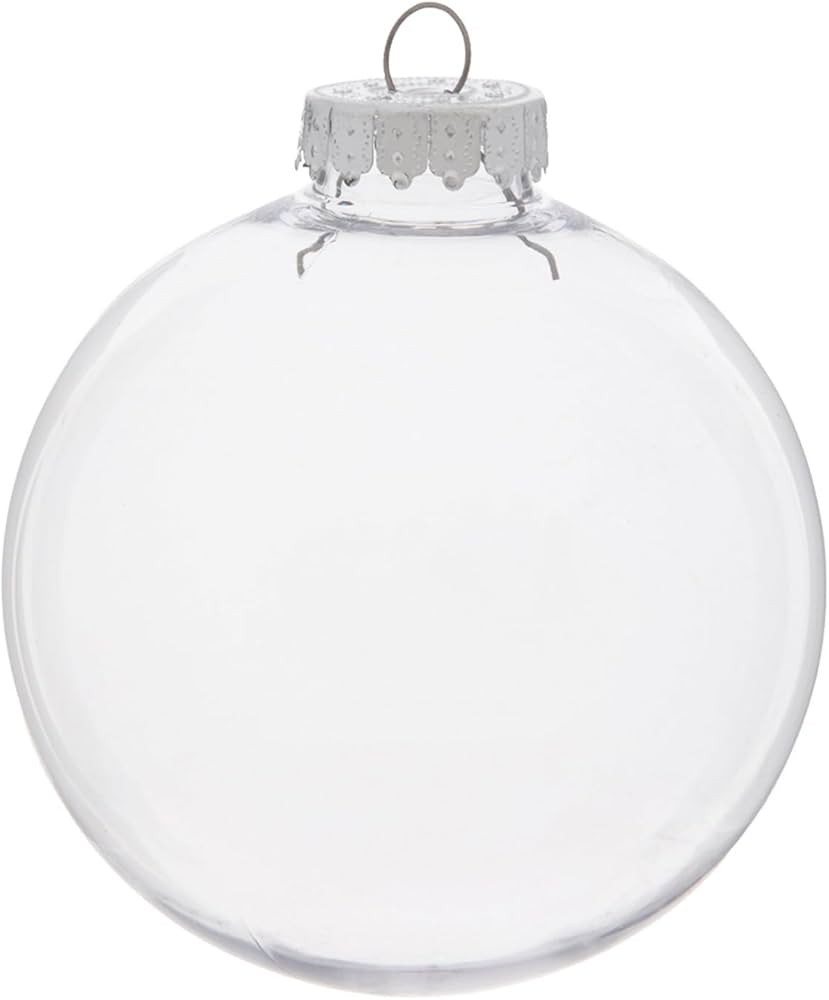 Hobby Lobby Shatterproof Clear Plastic Ball Ornaments, 4 x 4 x 4 inches, Pack of 8, Customizable | Amazon (US)