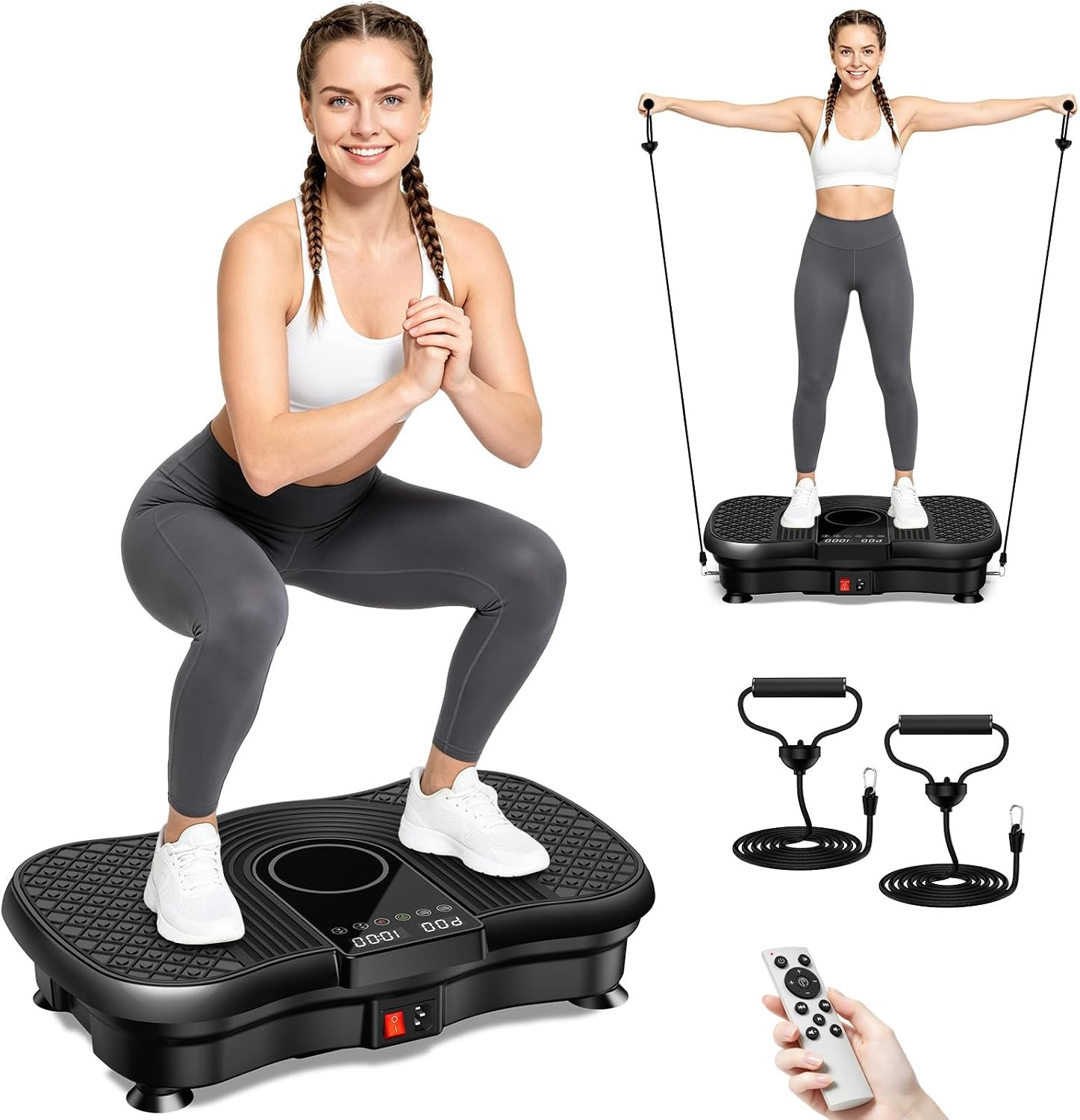 Vibration Plate Exercise Machine,Vibration Plate for Lymphatic Drainage Vibrating Plate Full Body Shake Plate,Power Vibration Plate Machine 400 Lbs,Vibration Plates for Weight Loss | Amazon (US)