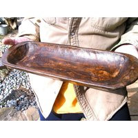 Wooden Dough Bread Bowl, 19 1/4 Inches, Primitive Wood Bowl 2513 | Etsy (US)