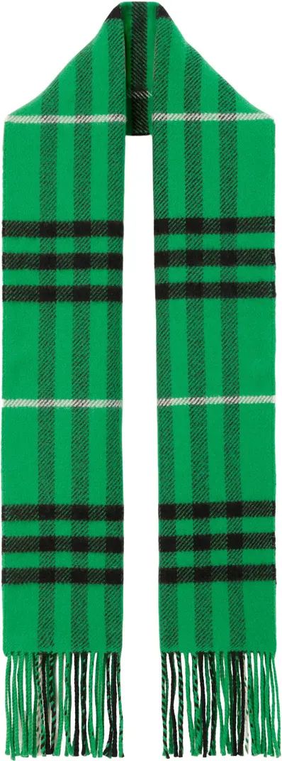 Giant Check Wool & Cashmere Fringe Scarf | Nordstrom