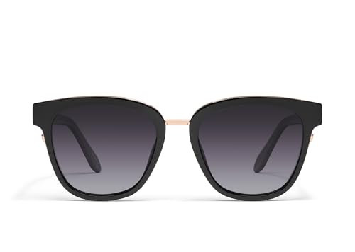 Quay - Womens Sunglasses, Polarized Square Lenses with UV Protection (Act Natural, Black) | Amazon (US)