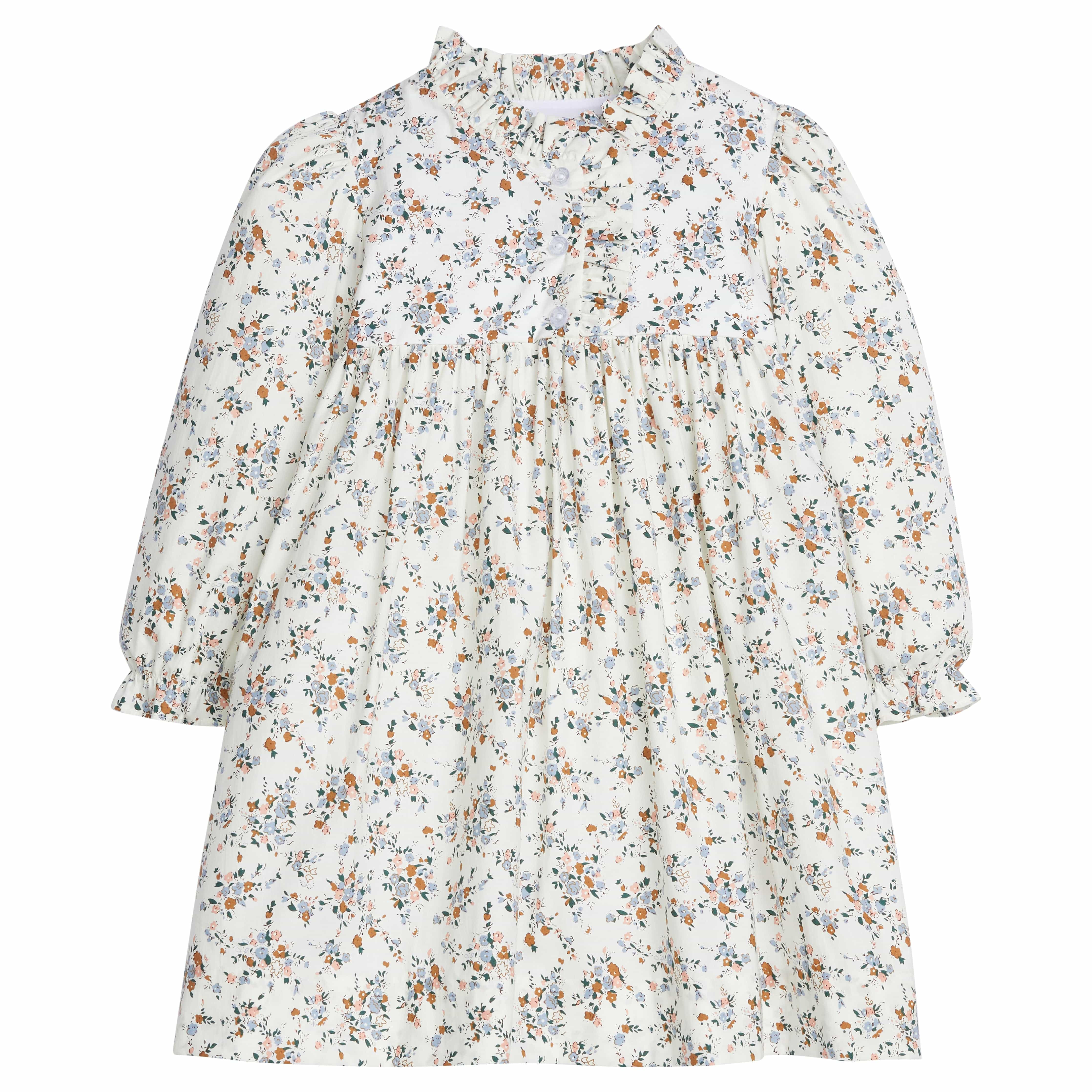 Long Sleeve Birdie Dress - Brownfield Floral | Little English