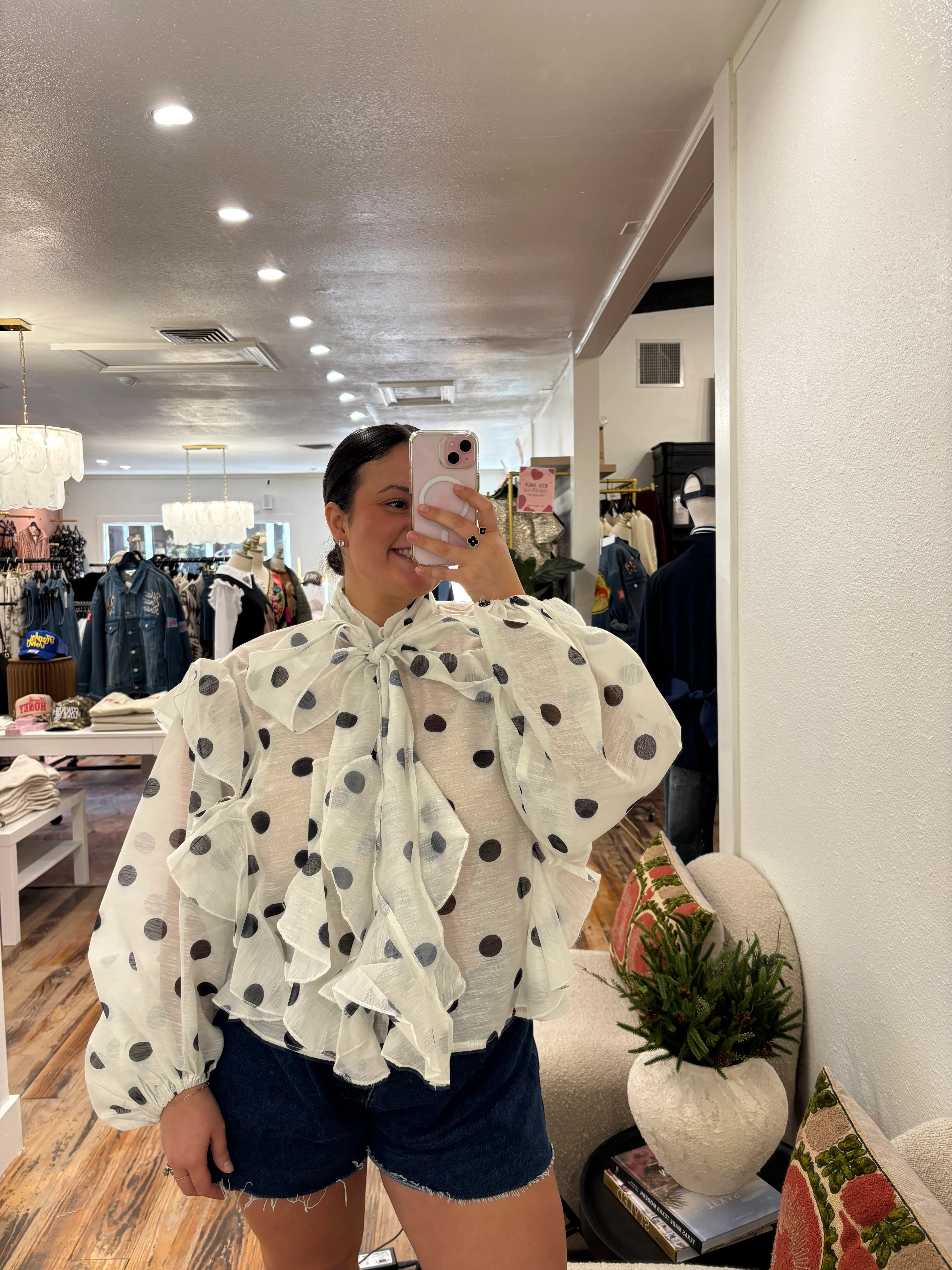 Pauline Polkadot Top | The Collection Texas