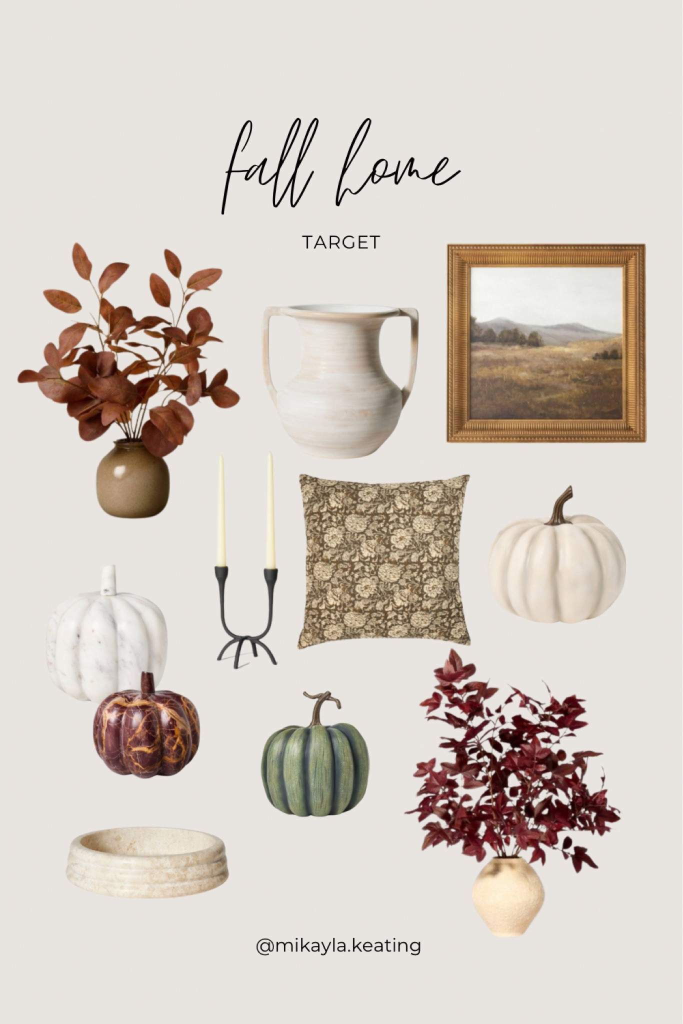 Fall home decor with #Target

Artwork, pumpkin, candlestick, florals, vase, bowl, pillow, Studio McGee, Magnolia

#LTKSeasonal #LTKHome