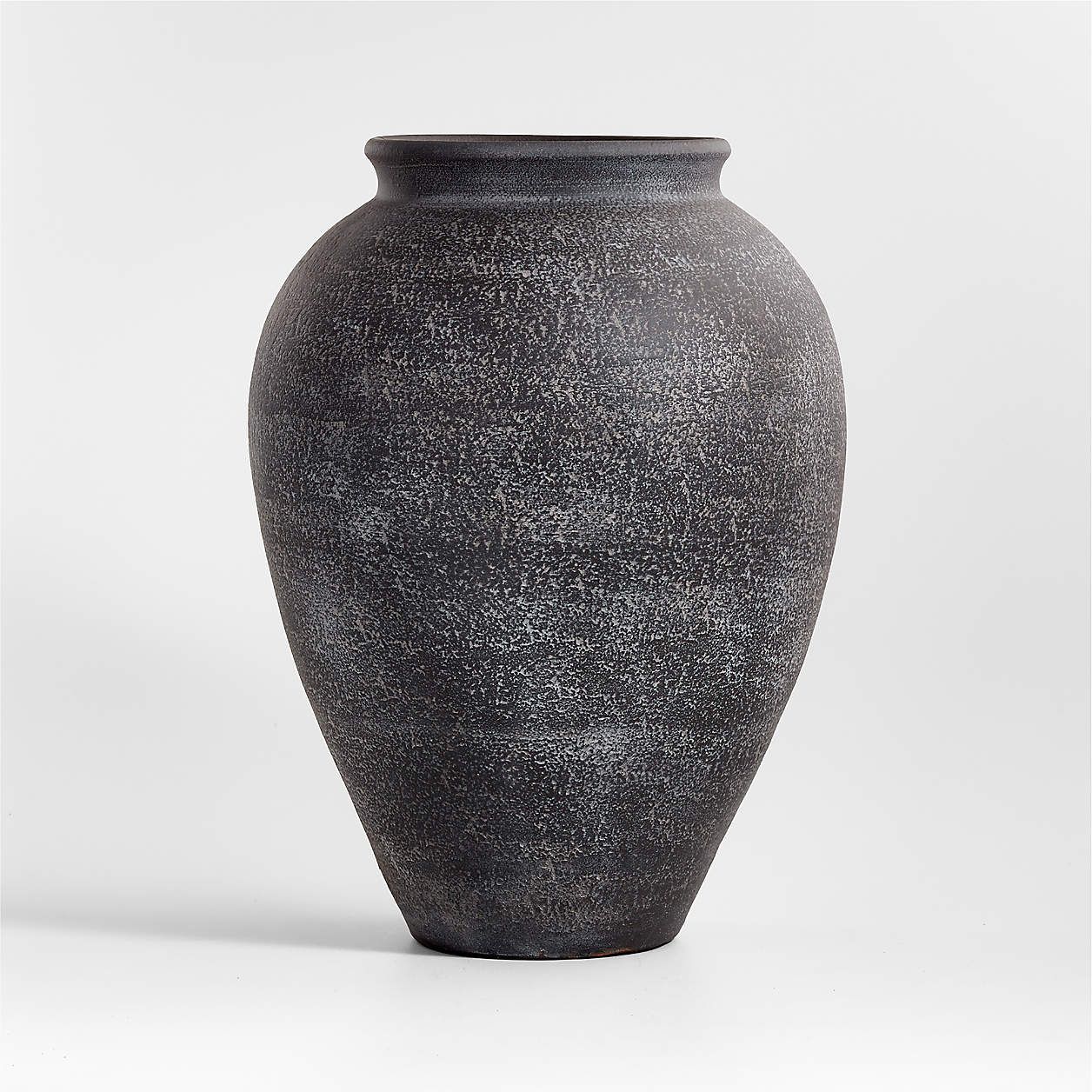 Ophelia Matte White Round Vase 10" | Crate & Barrel | Crate & Barrel