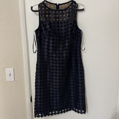 Ralph Lauren navyblue  Melia Dot Lace Sheath  Dress N/A size | eBay US