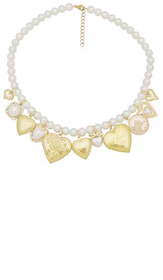 x REVOLVE Heart Charm Necklace in Gold | Revolve Clothing (Global)