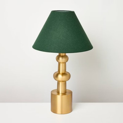 Vintage Brass with Green Shade Table Lamp - Hearth & Hand with | eBay US
