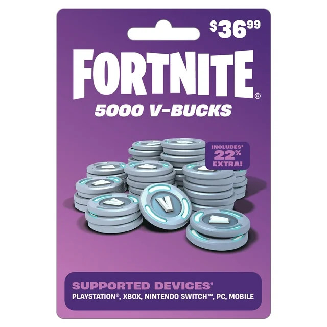 Fortnite 5000 V-Bucks eGift Card [Digital] | Walmart (US)