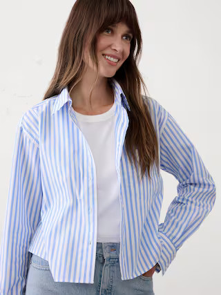 Boxy Button-Down Shirt | Banana Republic Factory