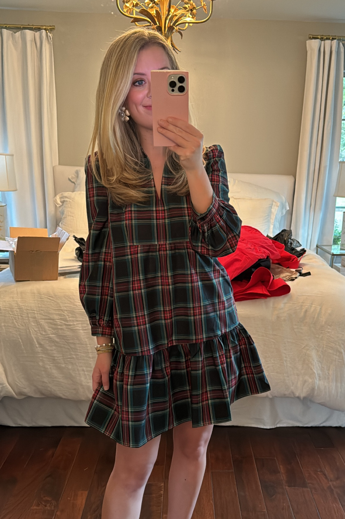plaid dress perfect for holiday parties that you can dress up or down. This style runs small through the shoulders, I would size up! 

#LTKHoliday #LTKCyberSaleES #LTKSeasonal