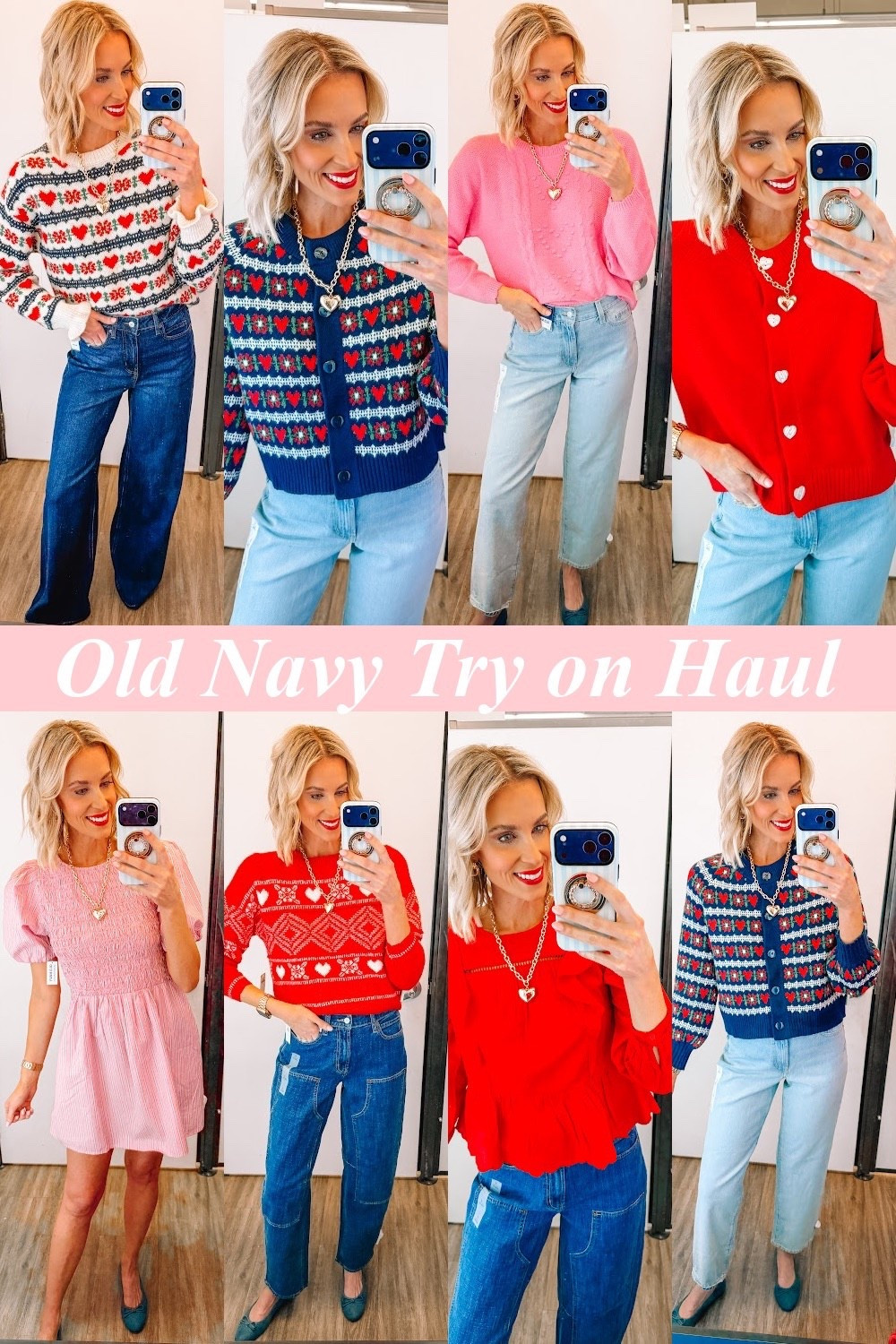Old Navy Try On Haul.

Valentines outfit / Cropped sweater / Light wash denim / Valentines dress / Winter cardigan / Classic style 

#LTKFindsUnder100 #LTKFindsUnder50