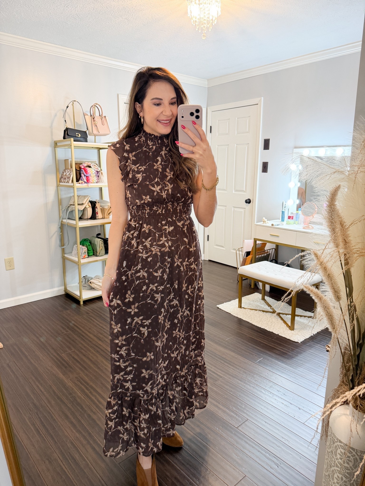 This dress is giving effortless elegance 🤎 The flowy fit, delicate print, and flattering waist detail make it perfect for weddings, brunch, or any dress-up moment. Use code NICKIEHWORTH15 to save on this Baltic Born beauty 

#LTKWedding #LTKSeasonal #LTKWorkwear