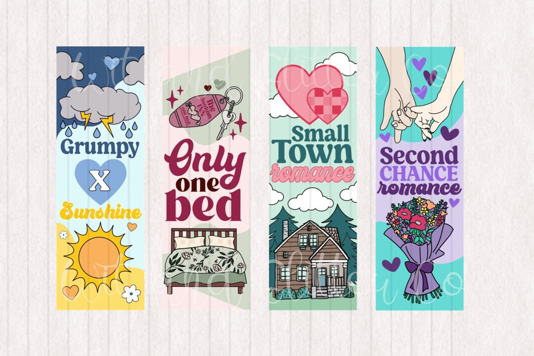 Small Town Romance Grumpy X Sunshine Only One Bed Book Trope Bookmarks Digital Printable Bookmark... | Etsy (US)