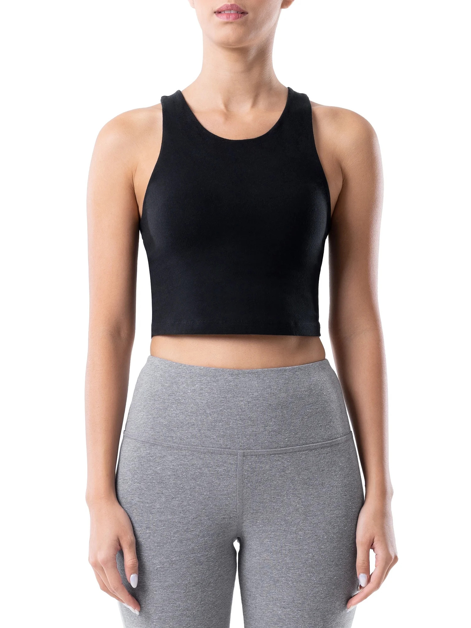 Athletic Works Women's Active Cropped Racerback Tank | Walmart (US)