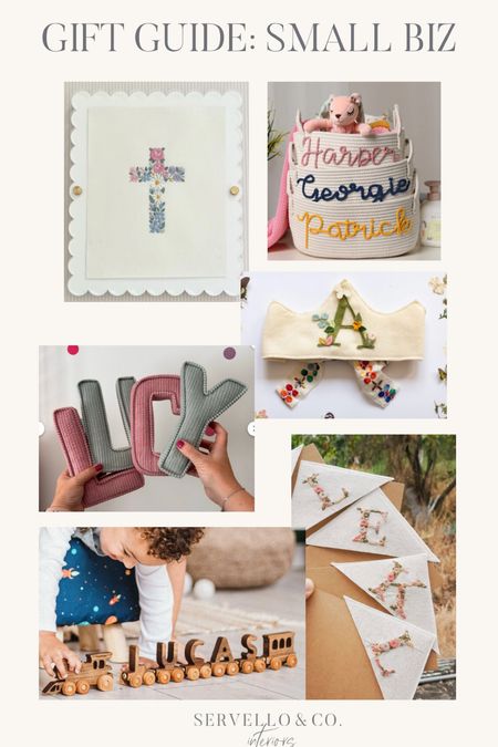 Small business gift guide
Small business gifts
Etsy gift ideas
Gifts for kids 
Kid gift ideas 
Children gift ideas 
Christen Christmas gifts 
Religious gift
Framed cross gift 
Toddler name pillow 
Embroidered bookmarks 
Personalized name train 
Personalized name basket for kids 

#LTKkids #LTKHoliday #LTKCyberWeek