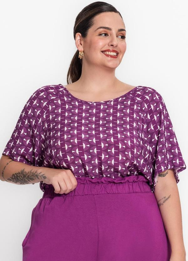 Secret Glam - Blusa Plus Size em Viscose Khyara Roxo | Posthaus (BR)