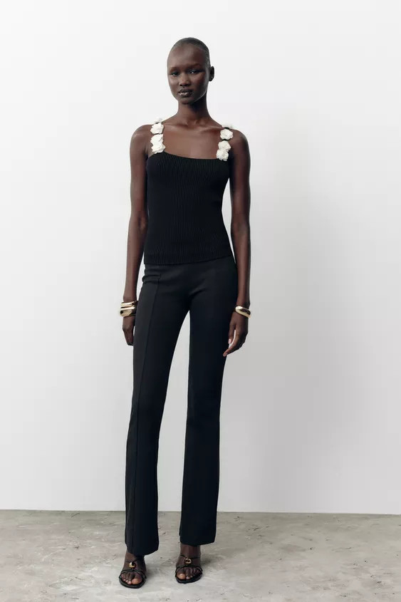 FLORAL KNIT TOP | Zara US