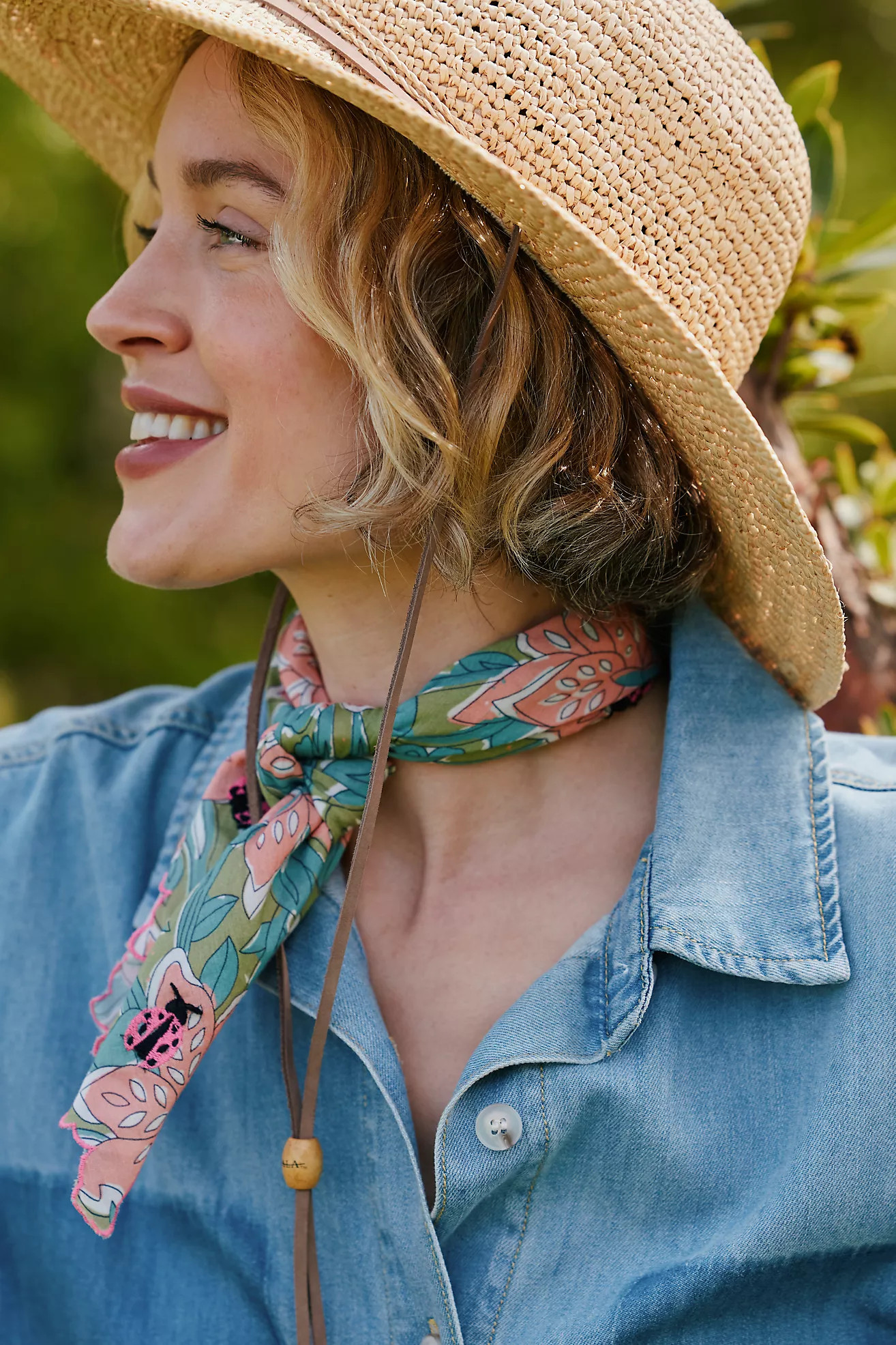 Garden Friends Embroidered Bandana | Anthropologie (US)