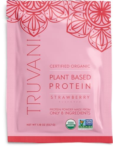 Truvani Vegan Pea Protein Powder | Strawberry | 20g Organic Plant Based Protein | 1 Serving | Keto | Gluten & Dairy Free | Low Carb | No Added Sugar | Amazon (US)