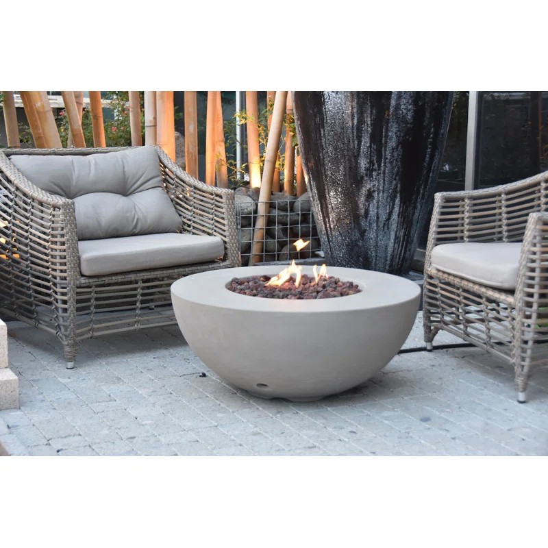 Schoen 15" H x 34" W Concrete Outdoor Fire Pit | Wayfair Professional