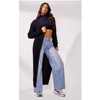 Black Maxi Knitted Cardigan Sweater | PrettyLittleThing US