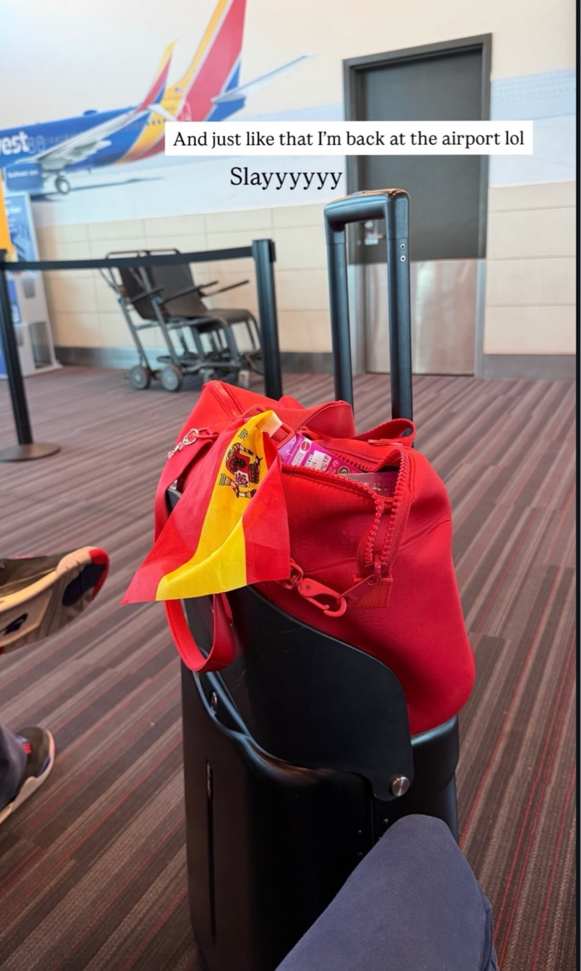 Not using this suitcase for its intended purpose but it makes the perfect airport bag holder. 😂✈️ Everything linked!  

 #LTKdayinmylife #LTKmomlife #LTKTravel