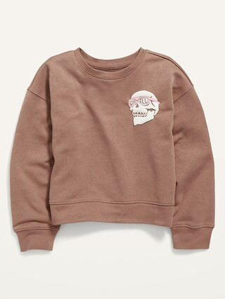 Graphic Crew-Neck Sweatshirt for Girls | Old Navy (US)