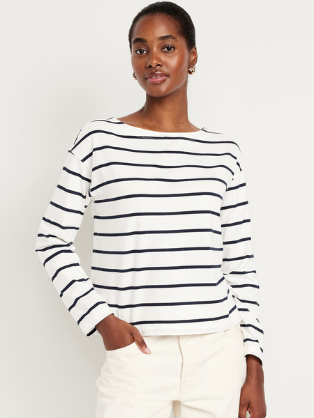 Long-Sleeve Mariner Loose T-Shirt | Old Navy (US)