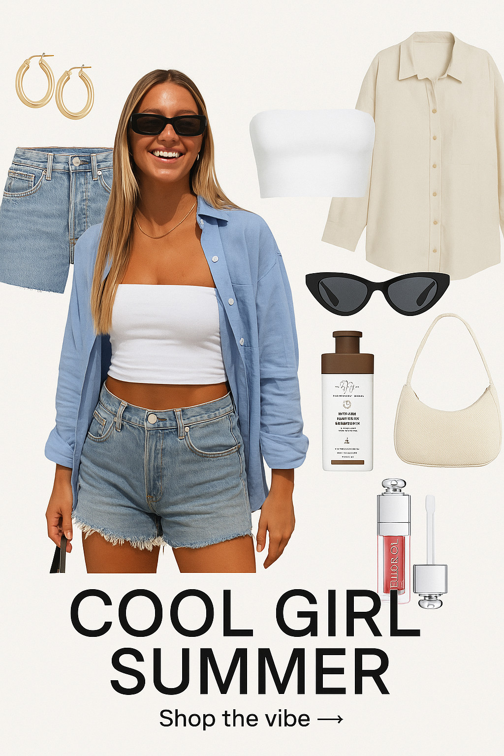 ☀️ Cool Girl Summer 2024 is officially here 😎
Channeling my Alix Earle era with effortless staples you’ll wear on repeat—think denim shorts, bandeau tops, button-downs, and must-have beauty faves.

🛍️ Shop the exact look through my LTK now

#CoolGirlSummer #SummerOOTD #AlixEarleStyle #HotGirlSummer #TikTokAesthetic #BeachOutfitIdeas #VacationStyle #SummerCapsuleWardrobe #LTKFinds #TrendySummerLooks #PinterestOutfitInspo  

 #LTKStyleTip #LTKTravel #LTKItBag