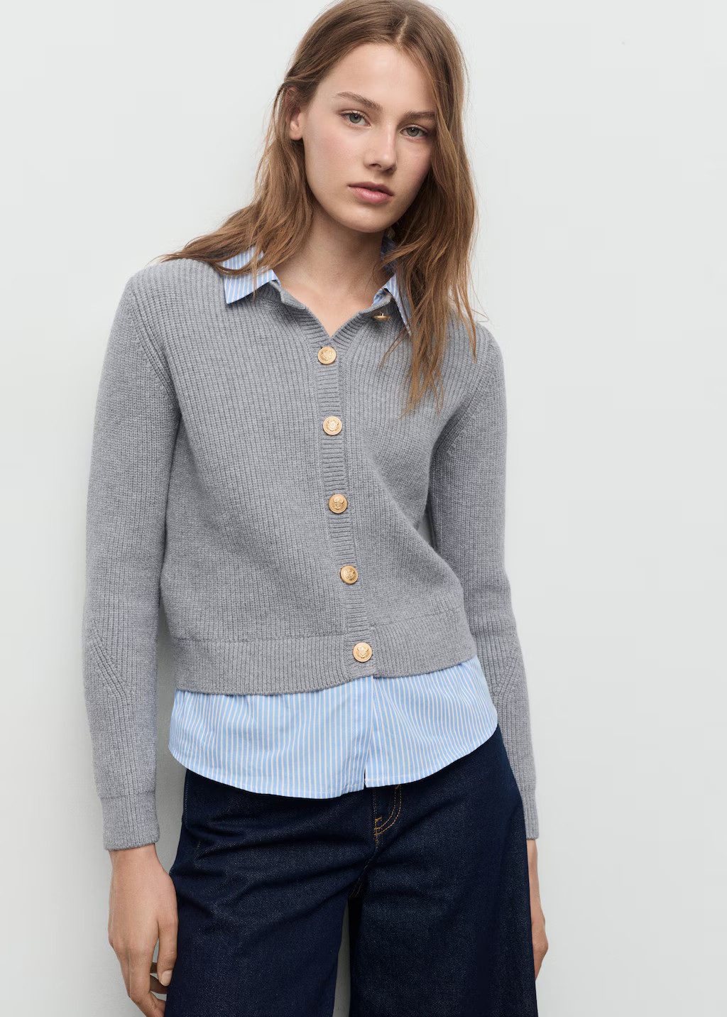 Combined knitted cardigan | Mango (US/MX/AU)