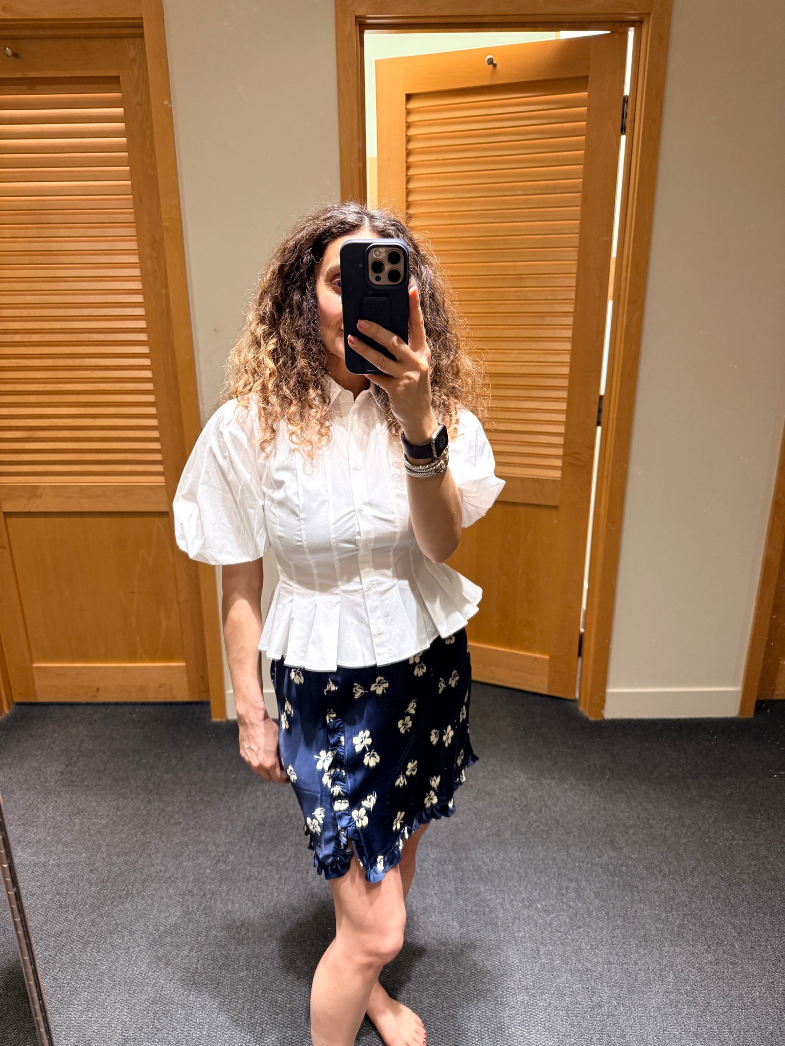 Super cute skirt from Jcrew. I’m wearing size xs. The top is perfect to define the waist. Wearing size 2. I need size 4. 

#LTKWorkwear #LTKOver40 #LTKSeasonal