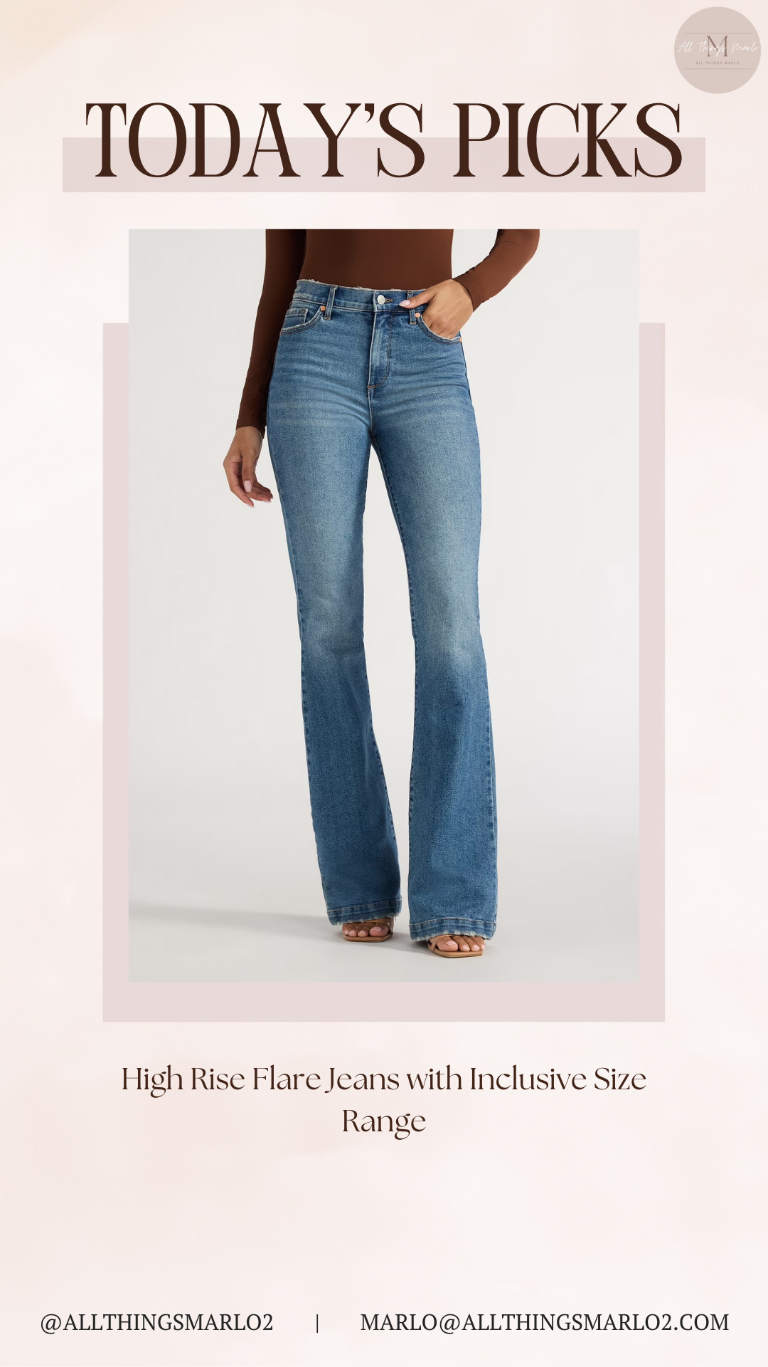 High Rise Flare Jeans with Inclusive Size Range 

 #LTKSeasonal #LTKWorkwear #LTKTravel