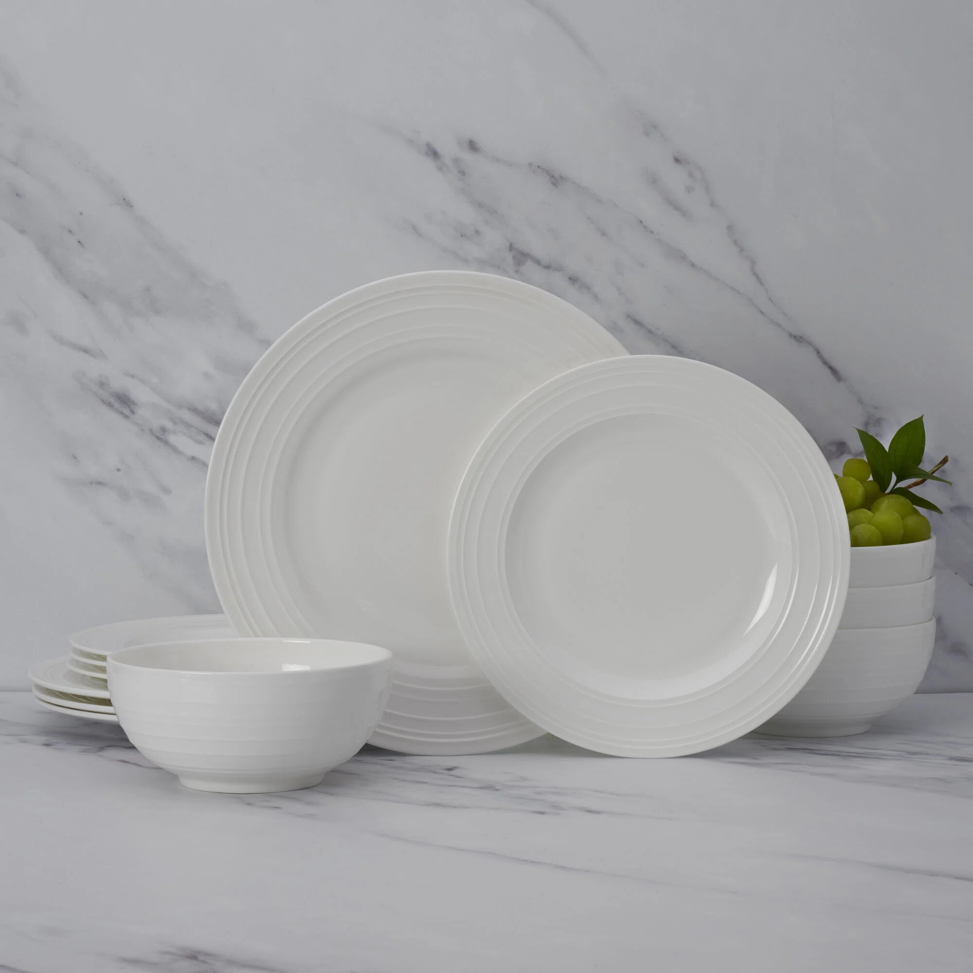 Mikasa Ciara 12-Piece Lightweight Chip-Resistant Bone China Dinnerware Set, Service for 4 | Wayfair North America