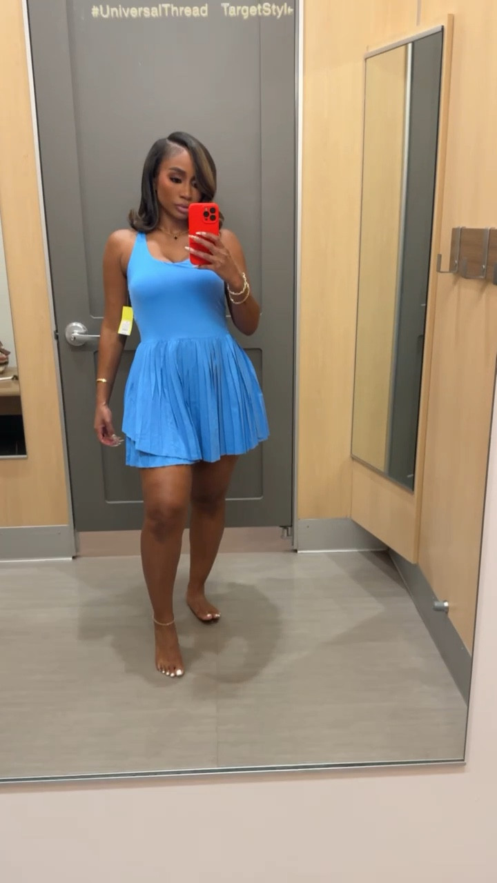 Blue pleated activewear dress! spring outfits 2026! Could be worn for pickleball! 

#LTKootd #LTKActive