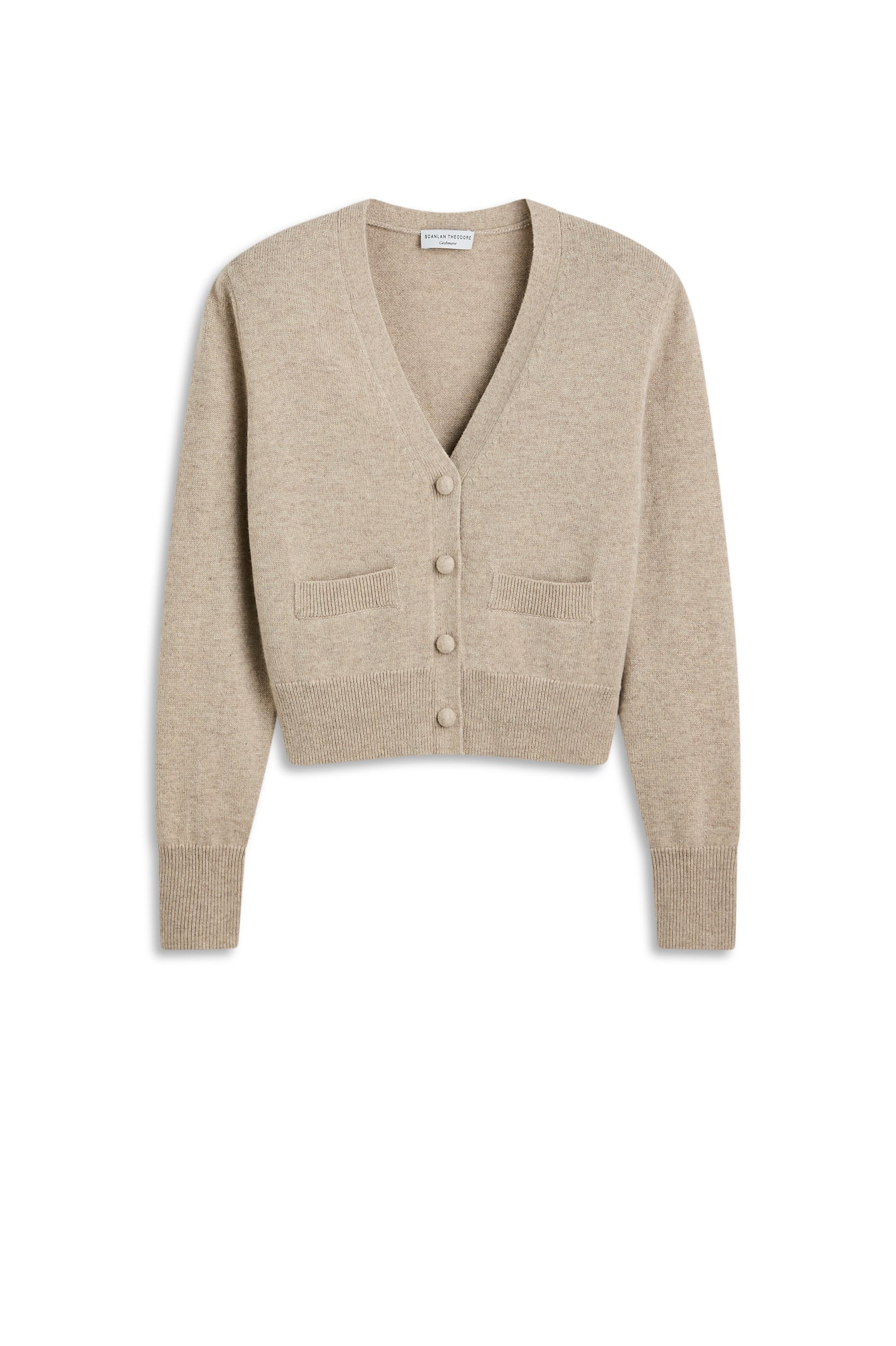 CASHMERE V NECK CARDIGAN - OAT - Scanlan Theodore | Scanlan Theodore