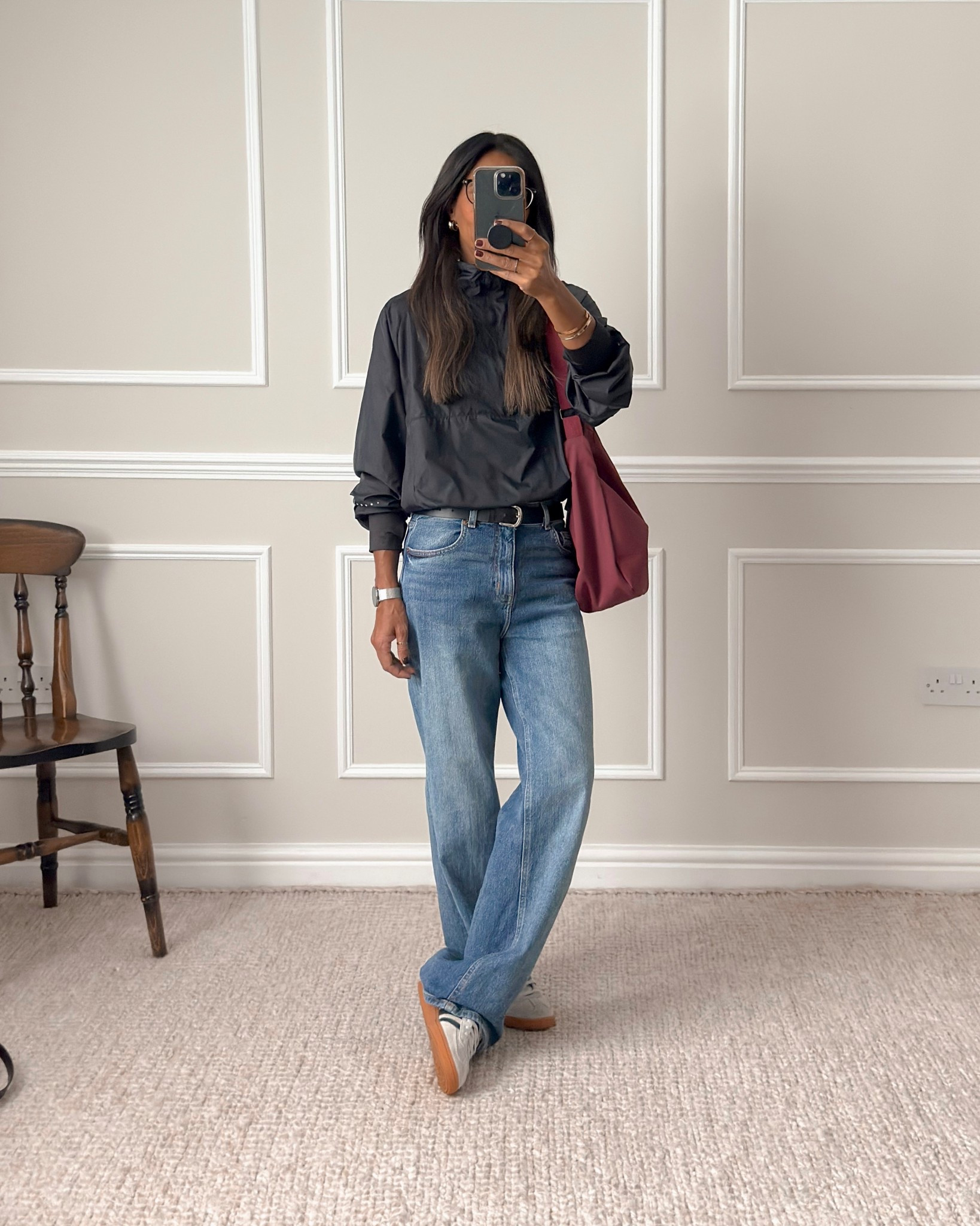 Wide leg Jeans - linking the exact same jeans as they are available again this season. I’ve sized up as they’re a bit snug. My usual size is a UK size 8 but wearing size 10 here. I’ve pinned the bottom hem at the back. I’m 5’5 and these are a bit long so keep that in mind as I normally have to pin my jeans but this is how I make them work for me. Note - the editing of the colour of these jeans on the H&M website isn’t very good. The last 2 pictures show the true shade of these jeans. 
Jacket - recent purchase from Autumn. Unable to link but it’s from Primark.



#LTKautumn #LTKjeans