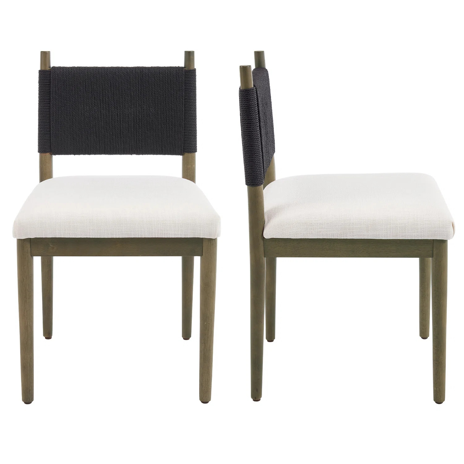 Modern Upholstered Dining Chairs With Backrest And Solid Wood Legs For Living Room/Dining Room (S... | Wayfair North America