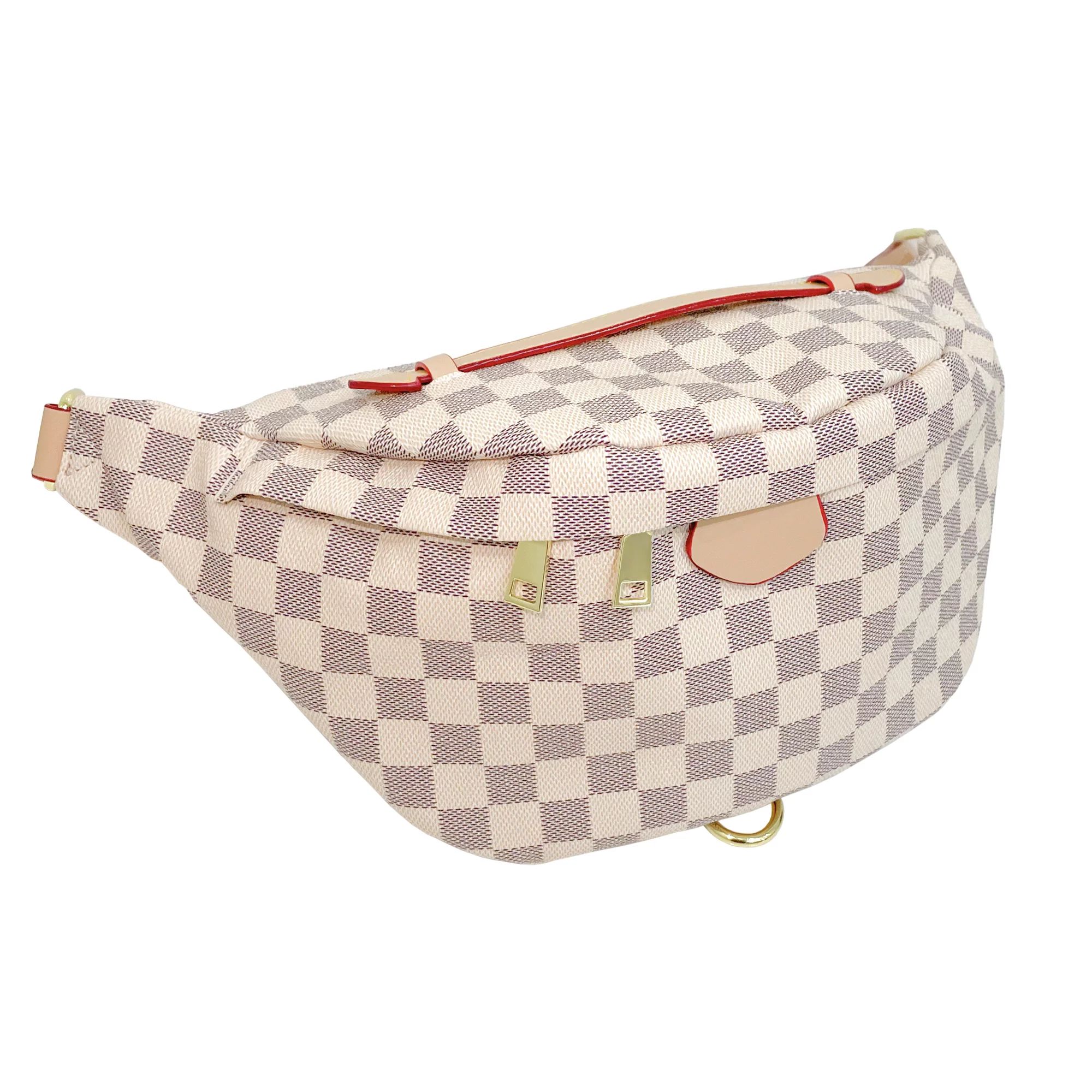 Toamir Fanny Pack Checkered Waist Bag Men Women Crossbody Waistpack, Shoulder Bag, Sling,Fashion ... | Walmart (US)